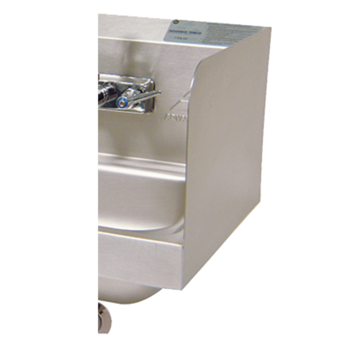 Advance Tabco 7-PS-15F 12" H Both Sides Welded Side Splash for Hand Sinks