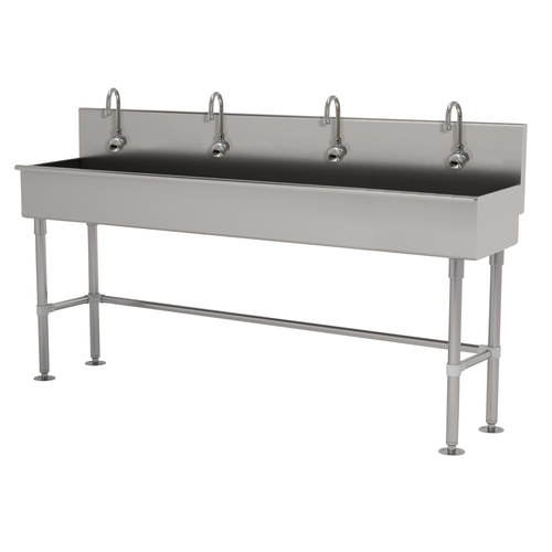 Advance Tabco 19-FM-80EF 80" W x 19.5" D 16 Gauge Freestanding Multiwash Hand Sink