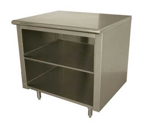 Advance Tabco EB-SS-246M 72" W x 24" D 304 Stainless Steel 14 Gauge Open Front Work Table
