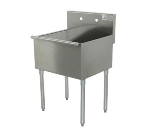 Advance Tabco 4-1-18 18" W x 24.5" D x 41" H 16 Gauge 430 Stainless Steel 1 Compartment Square Corner Scullery Sink