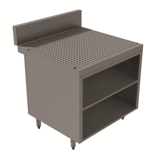 Advance Tabco PRSCO-24-42-M 42" W x 30" D Open Cabinet Base 7" Splash Prestige Underbar Drainboard Cabinet