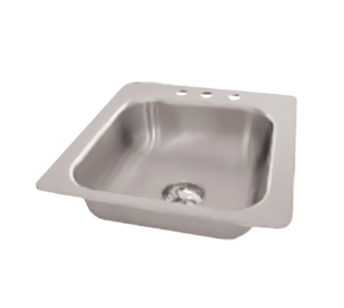 Advance Tabco SS-1-1919-10 10" H x 19" W x 19" D 304 Stainless Steel Smart Series Drop-In Sink