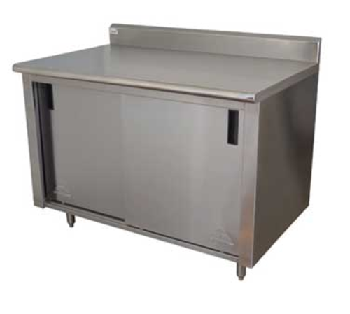 Advance Tabco CK-SS-364 48" W x 36" D 304 Stainless Steel 14 Gauge Cabinet Base Work Table