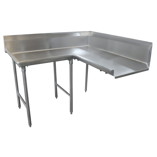 Advance Tabco DTC-K70-60L 44" H 16 Gauge Stainless Steel Legs L-Shaped Korner Clean Dishtable