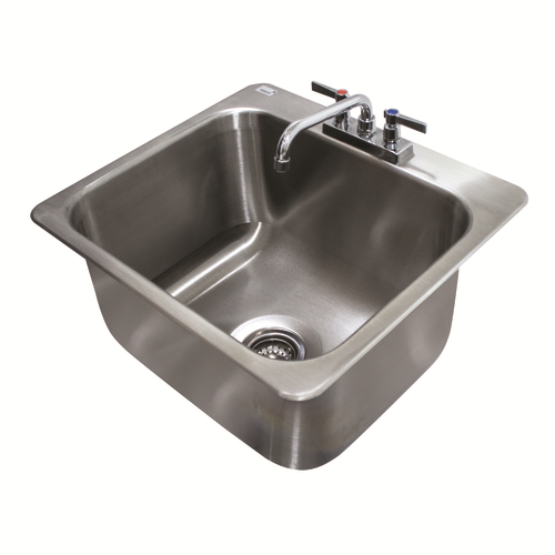 Advance Tabco DI-1-2012 23" W x 21" D x 12" H 18 Gauge 304 Stainless Steel 1-Compartment Drop-In Sink