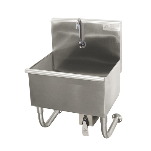 Advance Tabco 19-18-23KV 23" W x 19.5" D x 28.5" H 16 Gauge 304 Stainless Steel Wall Mounted Multiwash Hand Sink