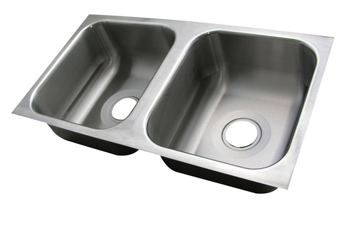 Advance Tabco 1620-212-BAD 12" H x 37" W x 22.5" D 2 Compartment 304 Stainless Steel 18 Gauge Smart Series Sink