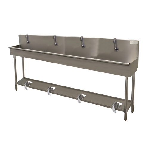 Advance Tabco 19-FM-80FV 80" W x 19.5" D 16 Gauge Freestanding Multiwash Hand Sink