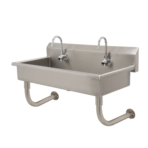 Advance Tabco FC-WM-40EF 40" W x 19.5" D x 29.5" H 16 Gauge 304 Stainless Steel Wall Mounted Multiwash Sink