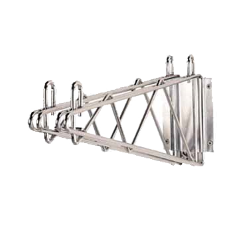 Advance Tabco DB-14 14" D Chrome Plated Double Mount Special Value Wire Shelving Wall Bracket