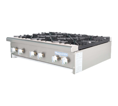 Turbo Air TAHP-36-6-LP Countertop Liquid Propane Radiance Hotplate - 192,000 BTU