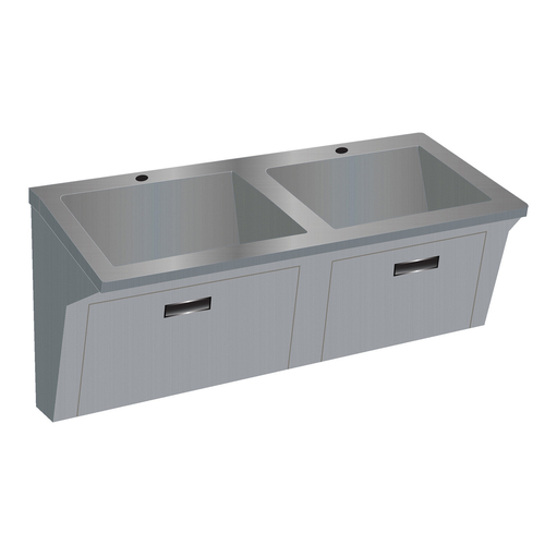 Advance Tabco SCR-ADA-2 60" W x 21" D x 30" H Stainless Steel Wall Mounted Hand Sink