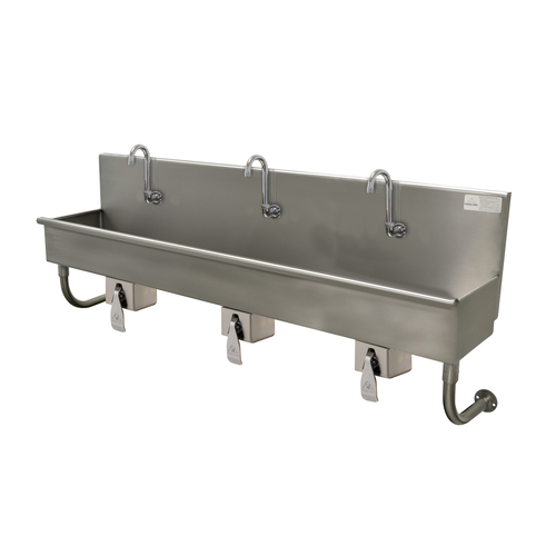 Advance Tabco 19-18-60KV 60" W x 19.5" D x 28.5" H 16 Gauge 304 Stainless Steel Wall Mounted Multiwash Hand Sink