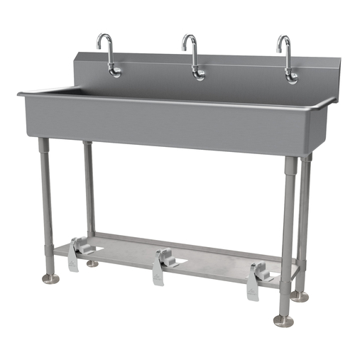 Advance Tabco FC-FM-60FV 60" W x 19.5" D 16 Gauge Freestanding Multiwash Hand Sink