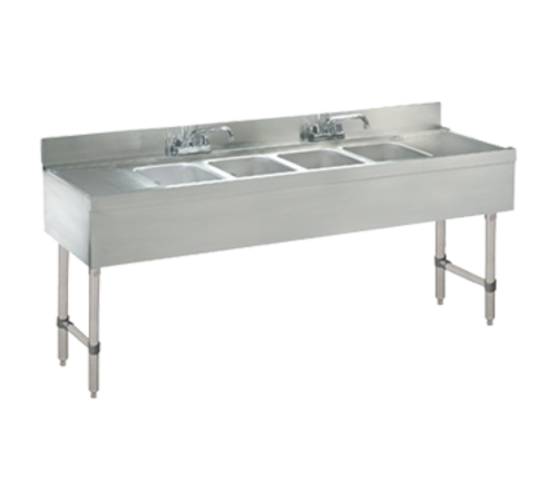 Advance Tabco CRB-64C 72" W x 21" D Stainless Steel 4 Bowls Underbar Basics Sink Unit