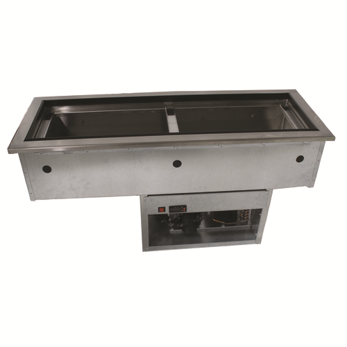 Advance Tabco DISLRCP-2 2 Pans Stainless Steel Drop-In Slim Series Cold Food Well Unit - 115 Volts