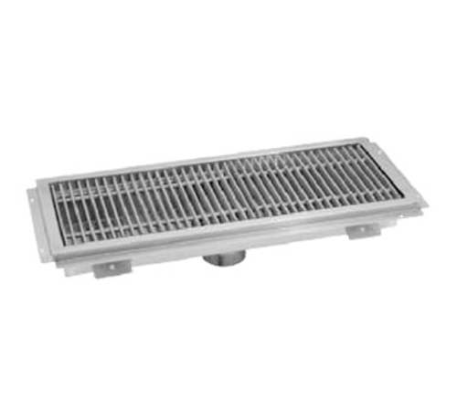 Advance Tabco FRG-24 24" W x 12" D x 2" H 14 Gauge 304 Stainless Steel Floor Water Receptacle