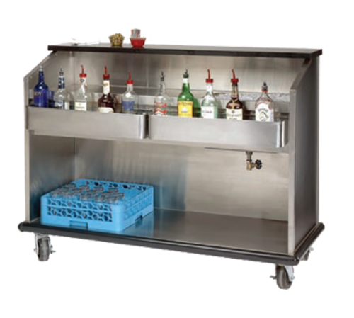 Advance Tabco AMS-5B 62.25" W Stainless Steel Interior with Open Storage Portable Bar