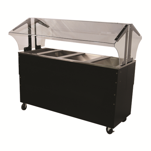 Advance Tabco B4-CPU-B-SB 62.44" W Vinyl Covered Steel Mobile Ice Cooled Portable Food Buffet Table