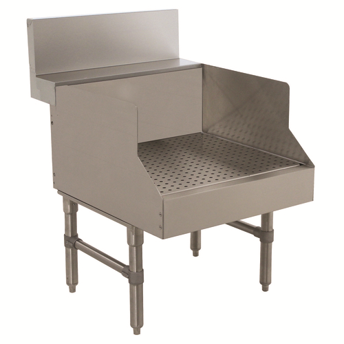 Advance Tabco PRGS-24-30 12" W x 30" D Open Base 7" Splash Prestige Recessed Glass Unit