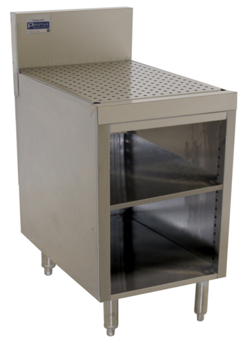 Advance Tabco PRSCO-19-24-M 24" W x 25" D Open Cabinet Base 7" Splash Prestige Underbar Drainboard Cabinet