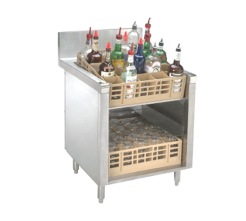 Advance Tabco PRSR-24-24 24" W x 30" D Stainless Steel Slanted Top Prestige Underbar Glass Rack Storage Unit