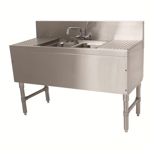 Advance Tabco PRB-19-42C 48" W x 20" D Stainless Steel Prestige Underbar Sink Unit