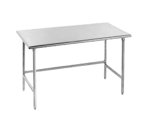 Advance Tabco TAG-244 48" W x 24" D 430 Stainless Steel 16 Gauge Galvanized Base Work Table