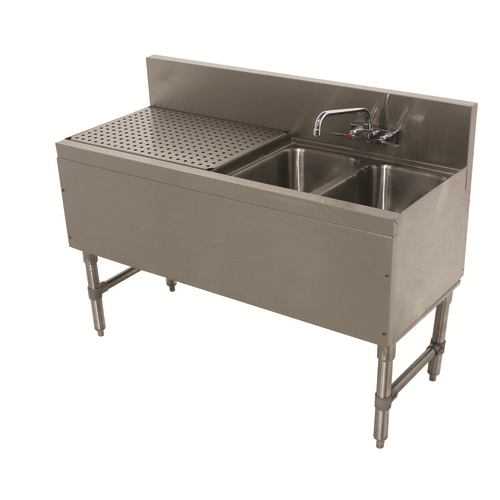 Advance Tabco PRB-19-42R 48" W x 20" D Stainless Steel Prestige Underbar Sink Unit