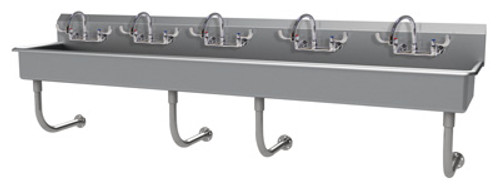 Advance Tabco FC-WM-100-ADA-F 100" W x 19.5" D 16 Gauge Wall Mounted Multiwash Hand Sink