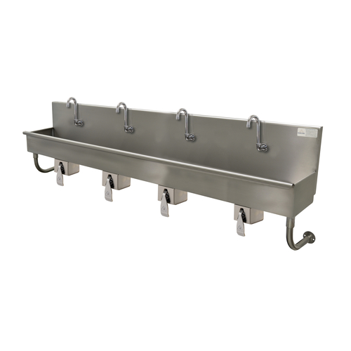 Advance Tabco 19-18-80KV 80" W x 19.5" D x 28.5" H 16 Gauge 304 Stainless Steel Wall Mounted Multiwash Hand Sink
