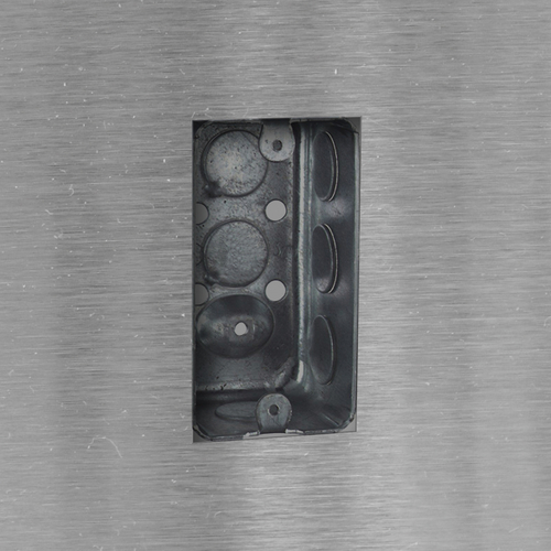 Advance Tabco TA-62F 1-Gang Size Stainless Steel Face Plate Junction Box (empty) Below Table Top