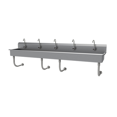 Advance Tabco FS-WM-100EFADA 100" W x 19.5" D x 25.5" H 14 Gauge 304 Stainless Steel Wall Mounted Multiwash Hand Sink