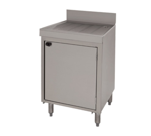 Advance Tabco CRD-30BMD 30" W x 21" D Enclosed Cabinet Base 4" Splash Underbar Basics Drainboard