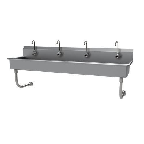 Advance Tabco FS-WM-80EFADA 80" W x 19.5" D x 25.5" H 14 Gauge 304 Stainless Steel Wall Mounted Multiwash Hand Sink