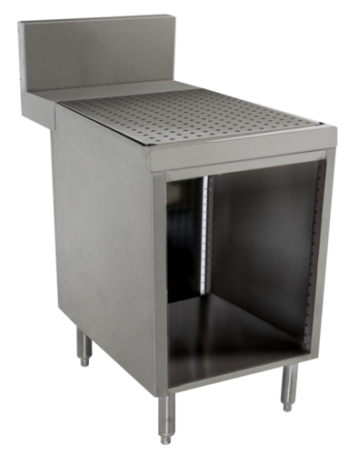 Advance Tabco PRSCO-24-24 24" W x 30" D Open Cabinet Base 7" Splash Prestige Underbar Drainboard Cabinet