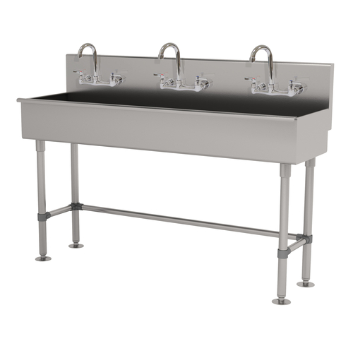 Advance Tabco 19-FM-60-F 60" W x 19.5" D 16 Gauge Freestanding Multiwash Hand Sink