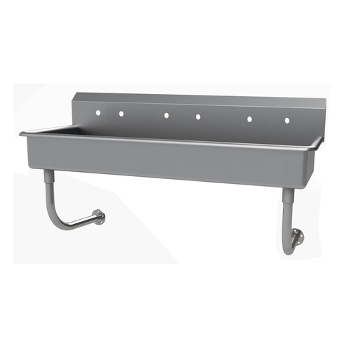 Advance Tabco FC-WM-60-ADA-F 60" W x 19.5" D x 25.5" H 16 Gauge 304 Stainless Steel Wall Mounted Multiwash Hand Sink