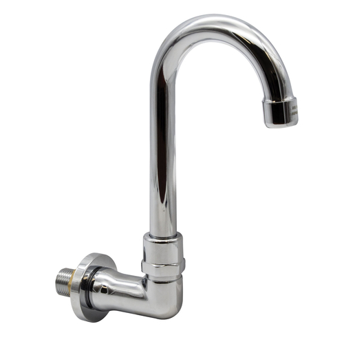 Advance Tabco K-121 3.5" Gooseneck Swivel Spout Splash Mounted Single Hole Faucet