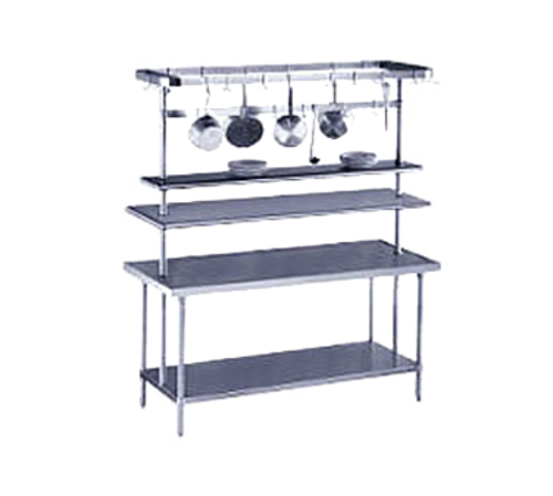 Advance Tabco PT-12-36 36" W x 12" D Stainless Steel Mid-Mounted Single Overshelf