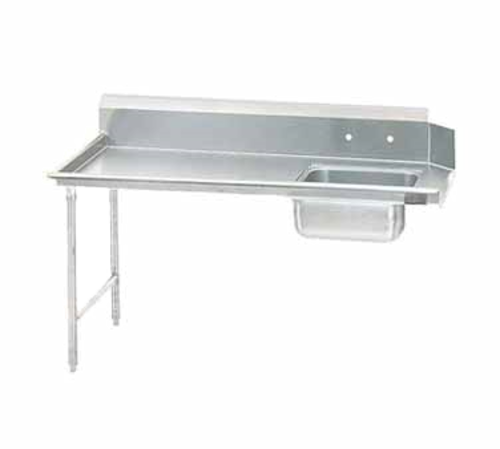 Advance Tabco DTS-S70-96L 95" W x 44" H x 30" D 16 Gauge Stainless Steel Legs Straight-Soil Dishtable