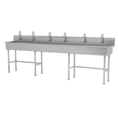 Advance Tabco FS-FM-120EF 120" W x 19.5" D x 42.5" H 14 Gauge 304 Stainless Steel Multiwash Hand Sink
