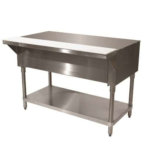 Advance Tabco STU-4 62.44" W 20 Gauge 302 Stainless Steel Open Shelf Base Solid Top Table