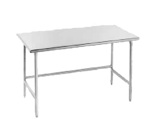 Advance Tabco TMS-365 60" W x 36" D Stainless Steel Base 16 Gauge Flat Top Work Table