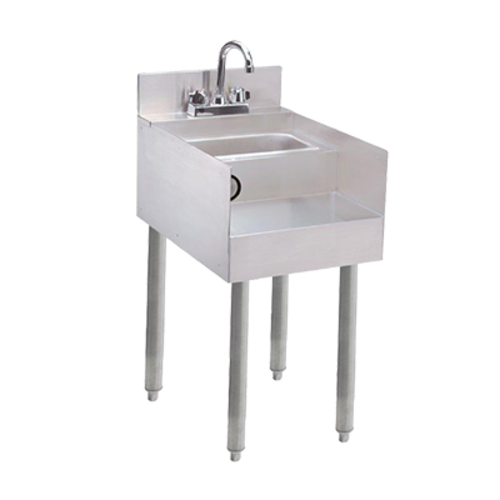 Advance Tabco SL-RS-12 12" W x 23" D x 33" H Stainless Steel Underbar Basics Blender Station with Dump Sink