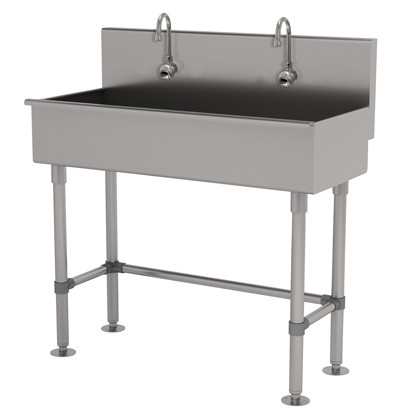 Advance Tabco 19-FM-40EF 40" W x 19.5" D 16 Gauge Freestanding Multiwash Hand Sink