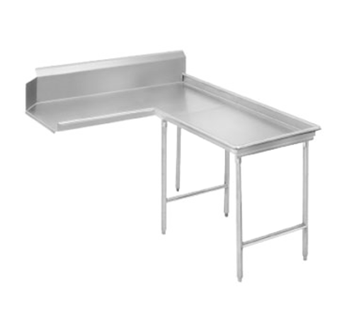 Advance Tabco DTC-G70-108R 107" Long L-Shaped 16 Gauge 304 Stainless Steel Left to Right Island-Clean Dishtable