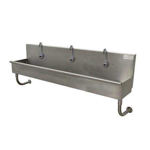Advance Tabco 19-18-60EF 60" W x 19.5" D x 28.5" H 16 Gauge 304 Stainless Steel Wall Mounted Multiwash Hand Sink