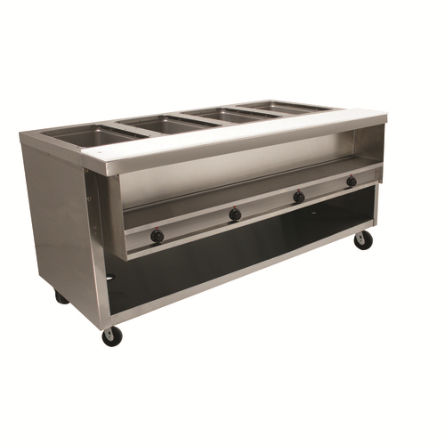 Advance Tabco HDSW-4-240-BS 62.44" W Stainless Steel Electric Heavy Duty Sealed Well Hot Food Table