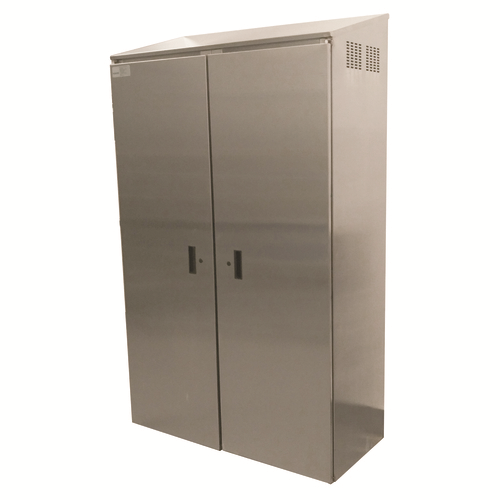 Advance Tabco 9-OPC-84DR-300 84" W x 22.75" D x 50.38" H Stainless Steel Cabinet with Mop Sink